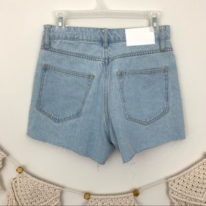H&M High Waist Vintage Light Wash Cutoff Denim Shorts